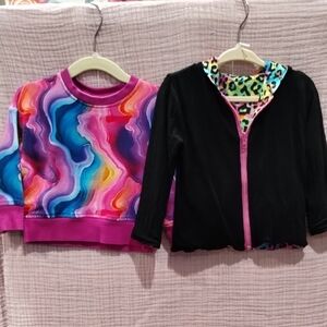 Bums & Roses Sweatshirt & Reversible Hooded Jacket Bundle 12-18 mo